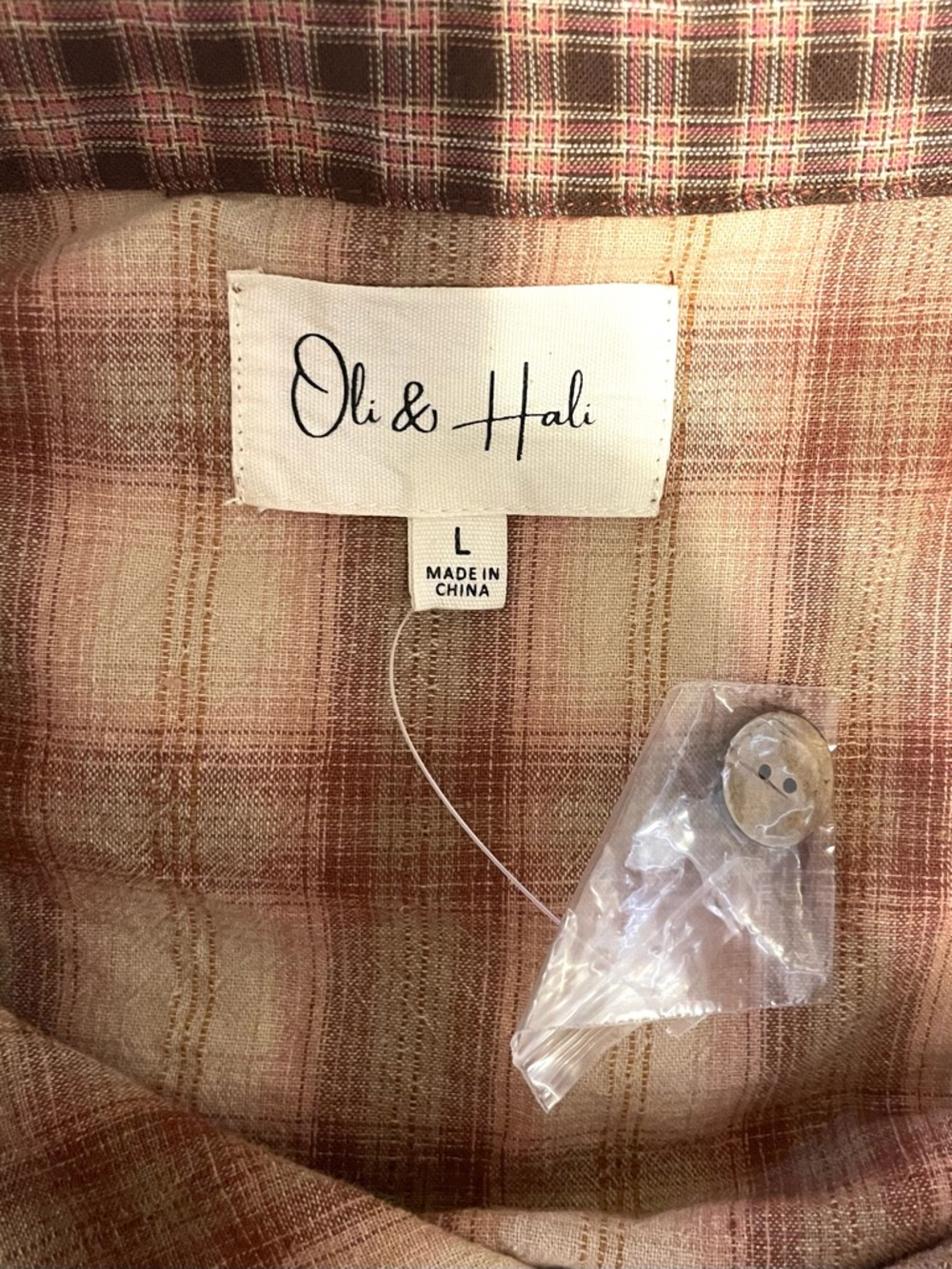 Oli &Hali Patchwork Button-Down Shirt Jacket  L - Picture 16 of 16